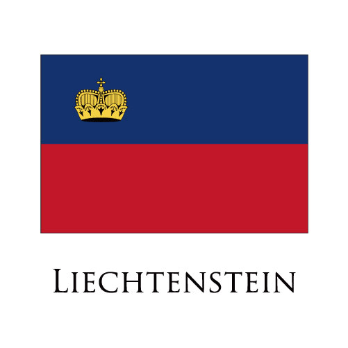 Liechtenstein flag logo iron on paper